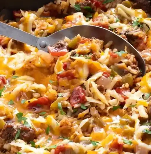 Hearty Ground Beef and Rice One-Pan Skillet