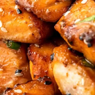 Easy Air Fryer Salmon Bites with Teriyaki Glaze