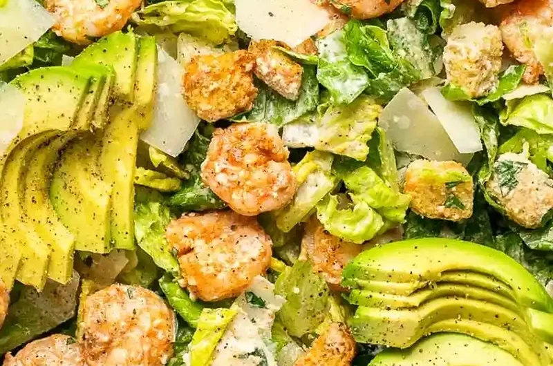 Easy Shrimp Caesar Salad Recipe with Homemade Dressing