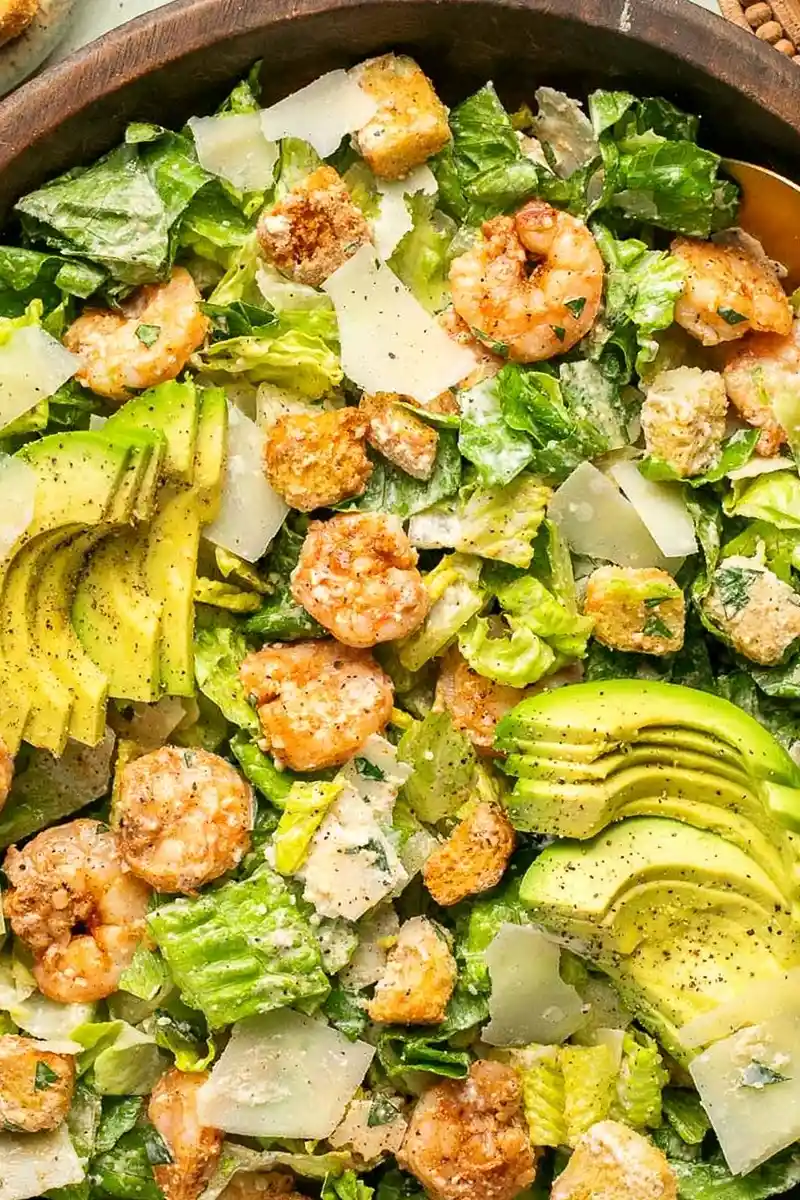 Easy Shrimp Caesar Salad Recipe with Homemade Dressing