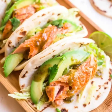 Honey Lime Salmon Tacos