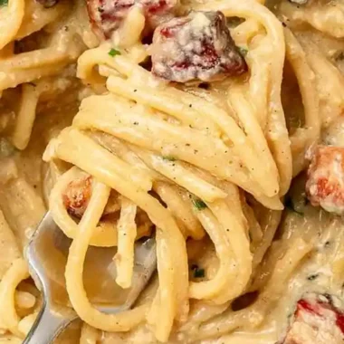 Easy Savory Pasta Carbonara Style