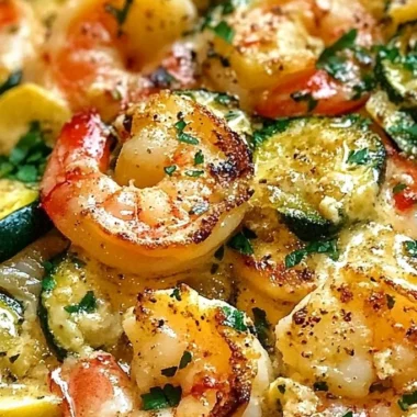 Creamy Shrimp and Zucchini Skillet