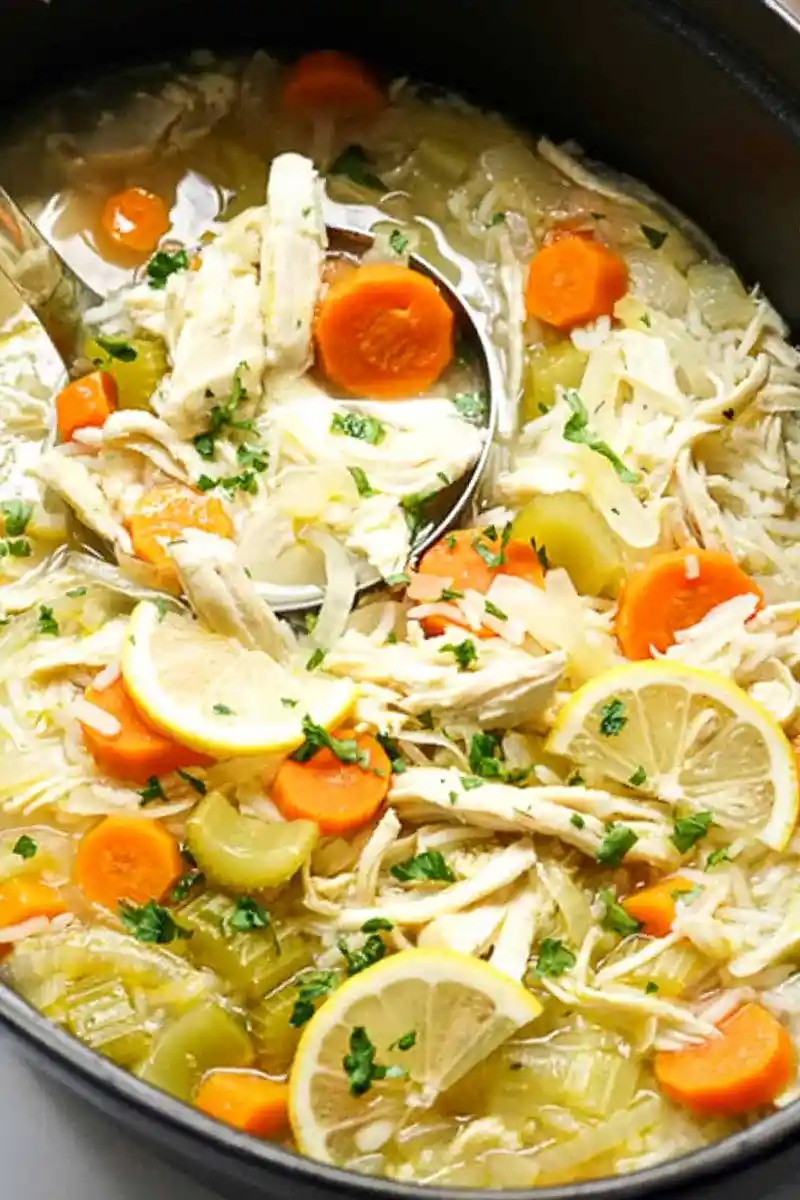 Lemon Chicken and Rice Soup