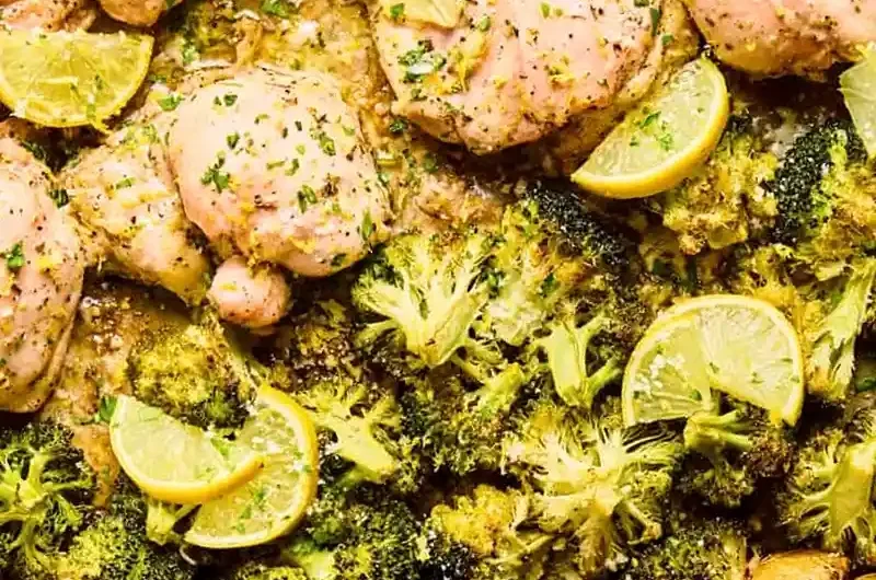 Sheet Pan Lemon Chicken and Broccoli Dinner