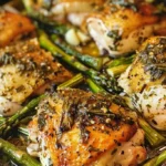 Zesty Mediterranean Chicken and Roasted Asparagus Bake
