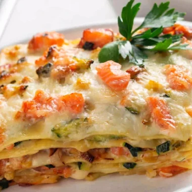 Creamy Baked Salmon Lasagna