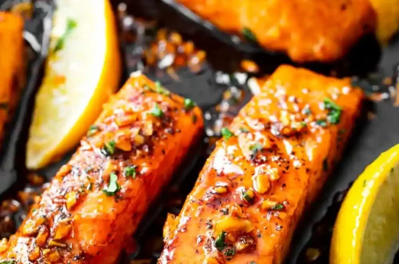 Honey Garlic Glazed Salmon Skillet