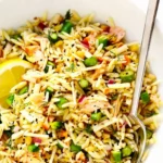 Lemon Herb Salmon and Asparagus Orzo Bowl
