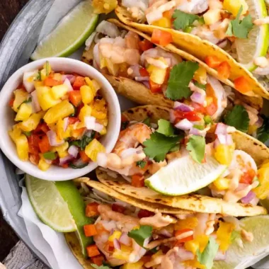 Shrimp Tacos with Pineapple Salsa