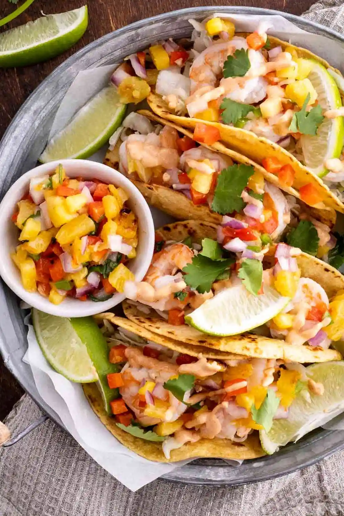 Shrimp Tacos with Pineapple Salsa