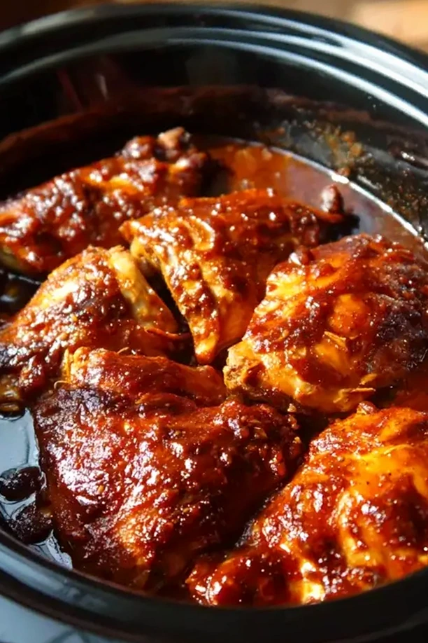 Tender Slow Cooker BBQ Chicken
