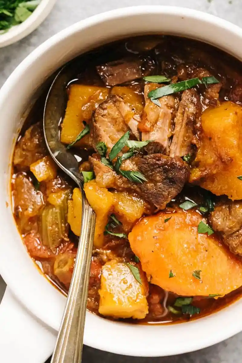 Slow Cooker Beef and Butternut Squash Stew