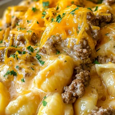 Slow Cooker Creamy Beef and Shells