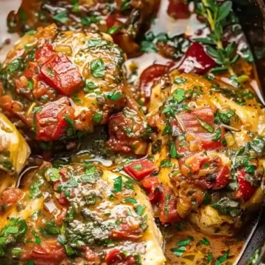 Slow Cooker Tuscan Chicken Thighs Recipe
