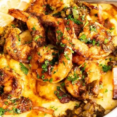 Spicy Cajun Shrimp and Cheesy Grits