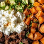 Sweet Potato Beef Bowl with Hot Honey