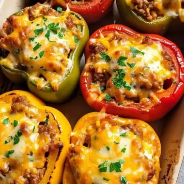 Classic Ground Beef Stuffed Peppers