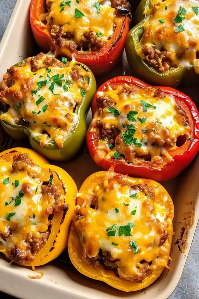 Classic Ground Beef Stuffed Peppers