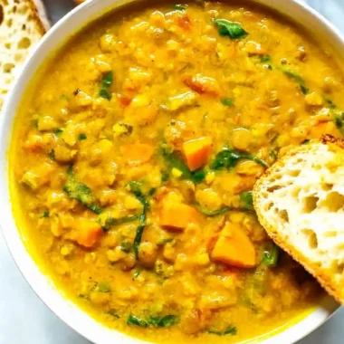 Hearty Instant Pot Coconut Curry Lentil Soup