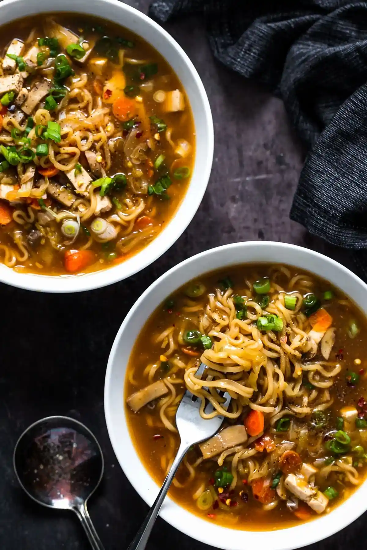 Vegan Hot and Sour Soup with Ramen